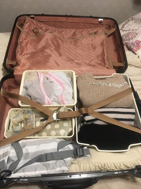 海外旅行に向かうスーツケースの中身